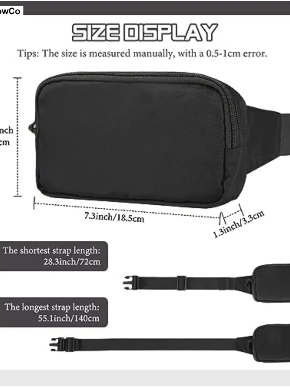 Fanny Pack Crossbody Belt Bag Running Waist Pack Nylon Mini Pouch